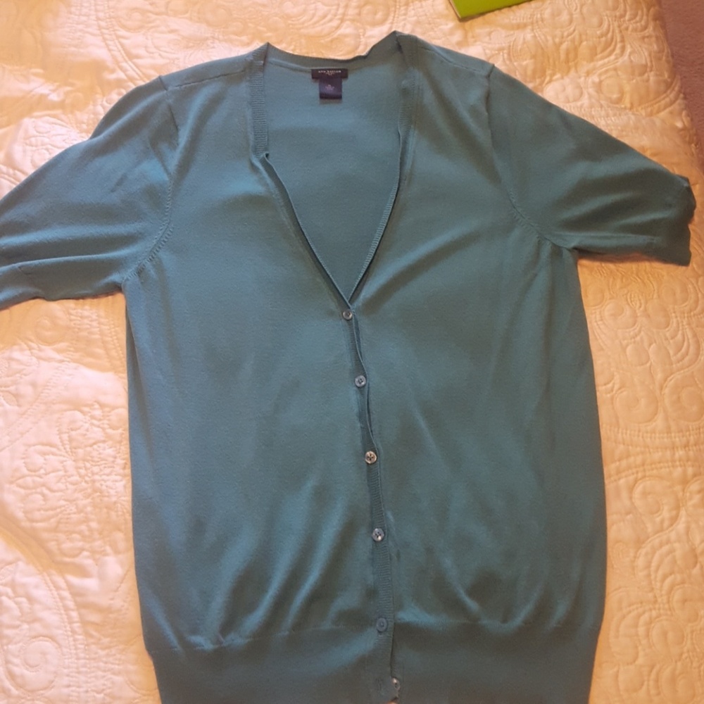 Green Short Sleeved Cardigan